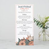 Menu Elegant Floral Wedding (Debout devant)