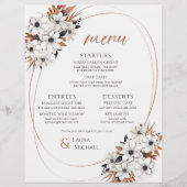 Menu Elegant Floral Wedding (Voorkant)