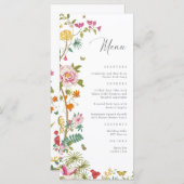 Menu Elegant Floral Wedding (Voorkant / Achterkant)