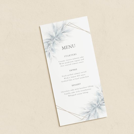 Menu Élégant Foliage Moderne