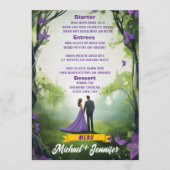 Menu Élégant Forêt violette Personnalisable Mariage flo (Devant)