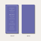 Menu Elegant Formal Purple Wedding
