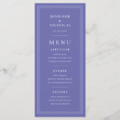 Menu Elegant Formal Purple Wedding (Devant)
