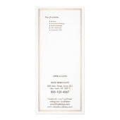 Menu Elegant  Gold Border Price List (Achterkant)