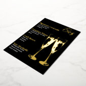 Menu Élégant Gold Foiled Cocktail Party Bar Menu (Rotation)
