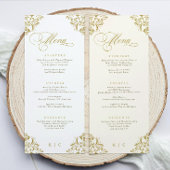 Menu Elegant Gold Luxury Mariage