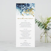 MENU ELÉGANT GOLD NAVY SOUS L'EAU MARIAGE DE POISSON DE (Debout devant)