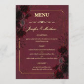 Menu Elegant Gothic Romance Wedding (Devant)
