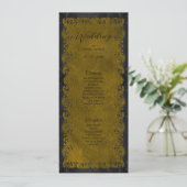 Menu Elegant Gothic Wedding Program (Debout devant)