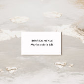 Menu Élégant Gris et Rose Poussiéreux avec Nom de