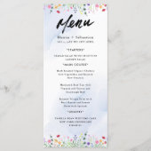 Menu Elegant Initial Script Monogram Classic  Wedding  (Devant)