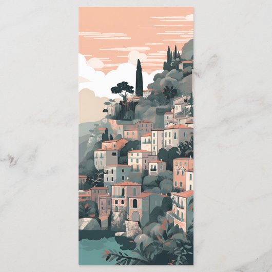 Menu Elégant Italie Capri Destination Mariage (Dos)