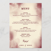 Menu Elegant Ivory and Burgundy Retro Wedding Simple (Devant)