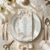 Menu Elegant Ivory Cream Faux Sculpted Fine Art