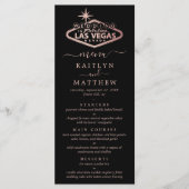 Menu Elégant Las Vegas Destination Mariage (Devant)