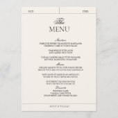Menu Elegant Luxury Vintage Classic Photo Wedding (Devant)