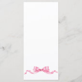 Menu Élégant Mariage à mâchoire douce rose (Dos)