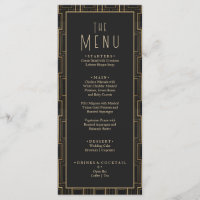 Élégant Mariage Art déco noir & or Gatsby