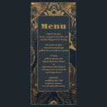 Menu Elégant Mariage Art Déco Peacocks<br><div class="desc">Elevez votre réception de mariage avec notre élégant menu Mariage Art déco ! Ce menu mêle parfaitement le glamour vintage du style Art Déco à la fonctionnalité d'un menu détaillé. Le design Art Déco ajoute une touche cossue et élégante à votre décor mariage, créant une atmosphère de luxe et de...</div>