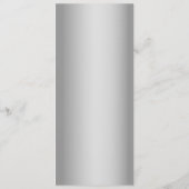 Menu Élégant mariage bleu argent  (Dos)