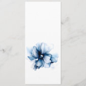 Menu Elégant Mariage bleu bleu marine (Dos)