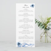 Menu Elégant Mariage bleu bleu marine (Debout devant)