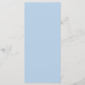 Menu Élégant mariage bleu clair personnalisable de styl (Dos)