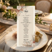 Menu Élégant Mariage Bohème Chic