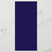 Menu Élégant mariage bordure botanique Navy (Dos)