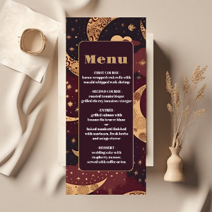 Menu Élégant Mariage céleste d'or de Bourgogne