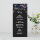 Menu Élégant mariage céleste mystique (Debout devant)