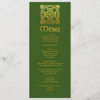 Elégant Mariage celtique Vert Faux Or Celtic noeud