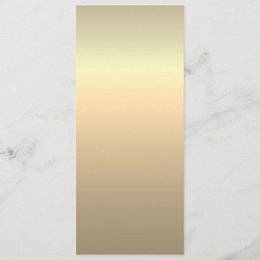 Menu Élégant Mariage de calligraphie or (Dos)