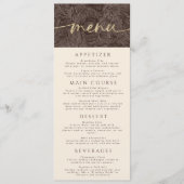 Menu Élégant Mariage de chocolat Mocha (Devant)