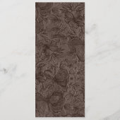 Menu Élégant Mariage de chocolat Mocha (Dos)