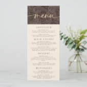 Menu Élégant Mariage de chocolat Mocha (Debout devant)