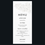 Menu Élégant mariage de coin fleur<br><div class="desc">Flower corner design de mariage élégant. La collection complète est disponible ici https://www.zazzle.com/collections/golden_flower_corner-119974468145342611</div>