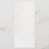 Menu Élégant Mariage de couronne de fleurs séchées (Dos)