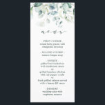 Menu Élégant Mariage de feuillage vert<br><div class="desc">Ce menu mariage est composé d'eucalyptus à l'aquarelle peinte,  de feuilles vert botanique et bleu clair avec calligraphie moderne.</div>