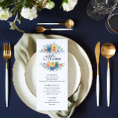 Menu Élégant Mariage de Macaron Succulent Floral