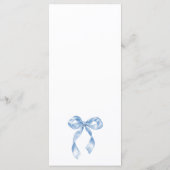 Menu Élégant Mariage de mâchoire bleu Dusty (Dos)