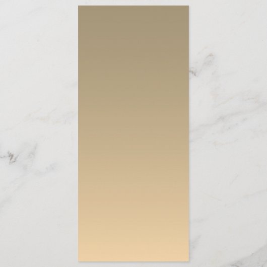 Menu Élégant Mariage de Monogramme Or (Dos)