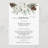 Menu Élégant Mariage de pin d'hiver (Devant)