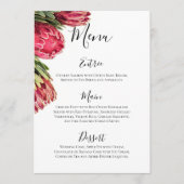 Menu Élégant Mariage de protéines rose et verte tropica (Devant)