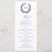 Menu Élégant Mariage de récif corallien (Devant)