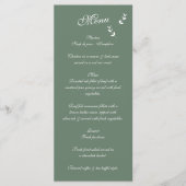 Menu Élégant Mariage de script en vert d'olive Sage for (Devant)