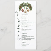 Menu Élégant Mariage de Vacances Rustique (Devant)