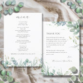 Menu Élégant Mariage de verdure et budget Merci et