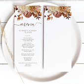 Menu Élégant Mariage des feuilles d'automne