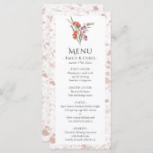 Menu Élégant Mariage d'Eucalyptus Floral (Devant / Derrière)